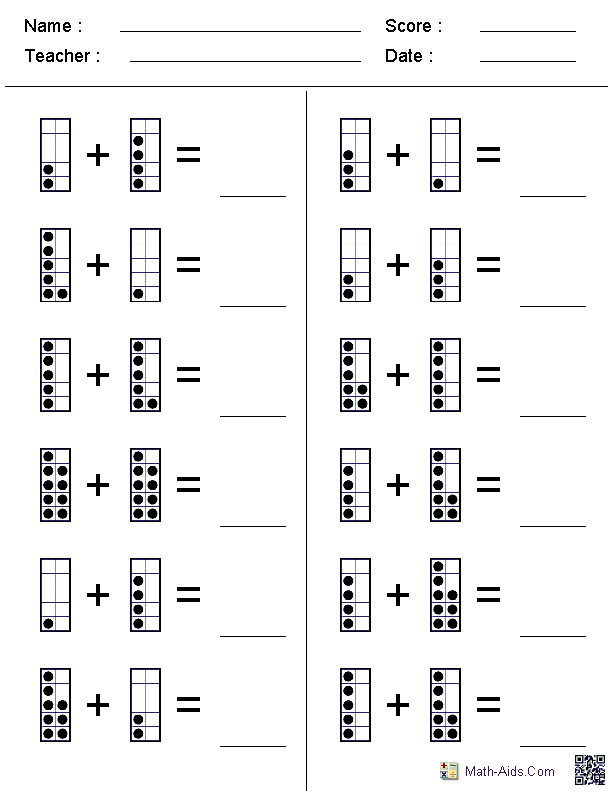 Addition To 10 Worksheets With Pictures