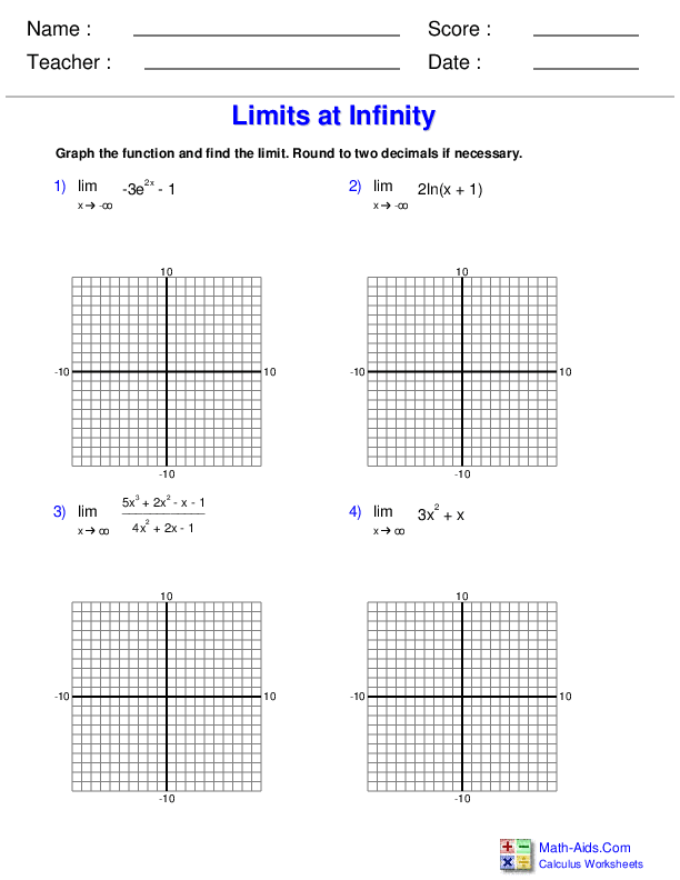 Calculus Worksheets Limits And Continuity Worksheets