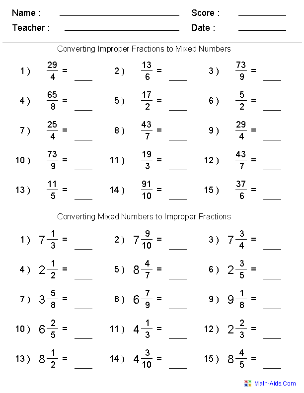 worksheets-on-mixed-numbers-and-improper-fractions