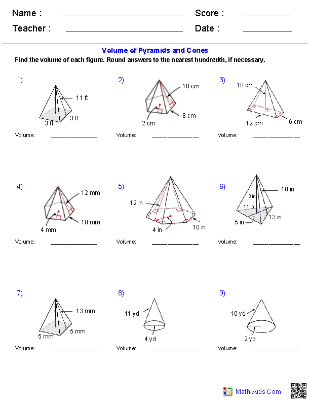 Volumes Of Prisms And Cylinders Worksheet Answers Ivuyteq