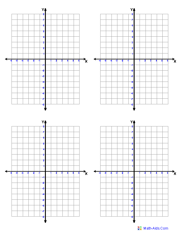 Free Printable Four Quadrant Graph Paper