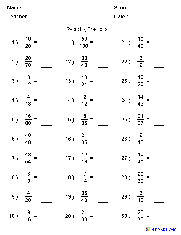 Download reducing fractions worksheets 4th grade - siofracboundsus39's soup