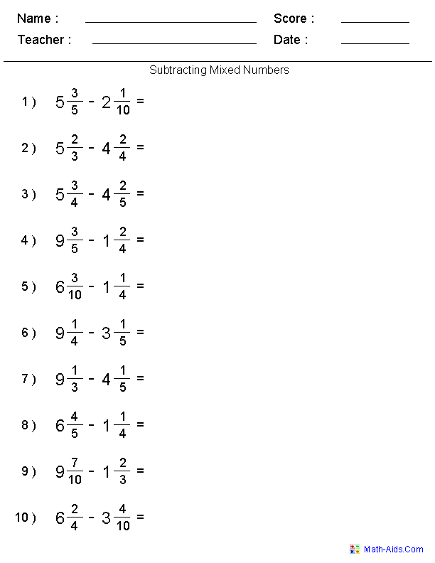 Search Results for Mixed Number To Improper Fractions Worksheets Free