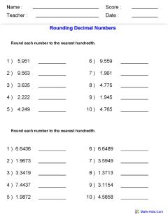 Rounding Worksheets