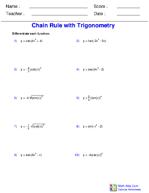 chain rule calculus pdf