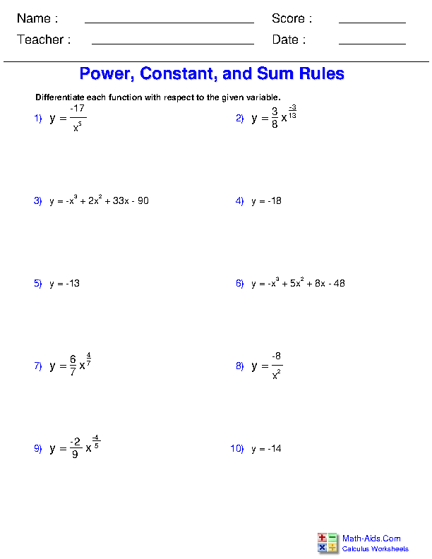 50-product-and-quotient-rule-worksheet