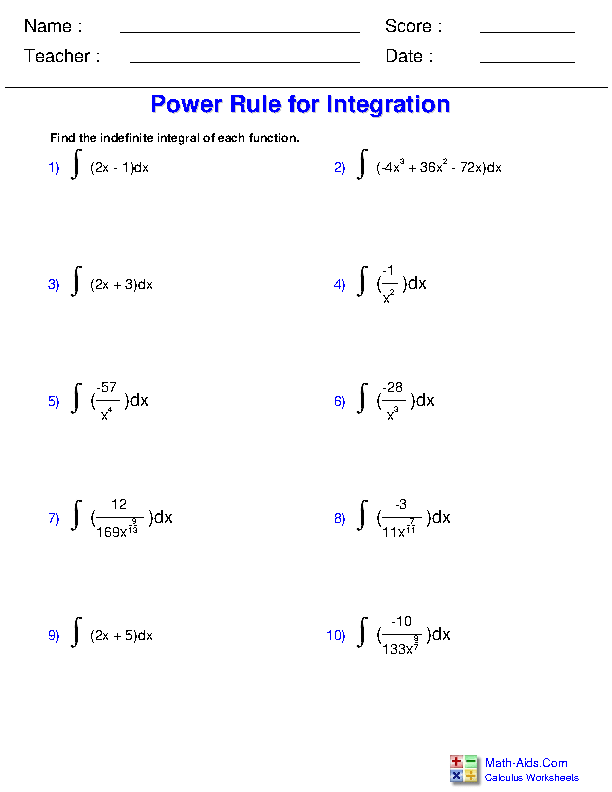 simple-integration-worksheet-math-exercises-math-problems-indefinite-integral-of-a-function