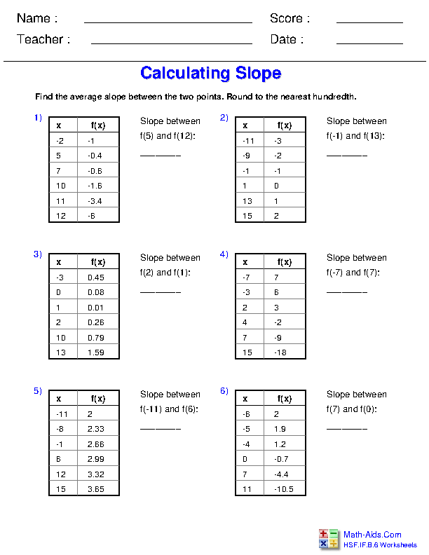 Average Rate Of Change Worksheet Algebra 2 Pdf Uploadled