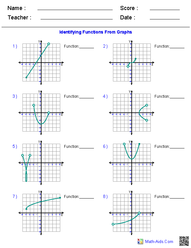 Algebra 1 Worksheets Domain And Range Worksheets