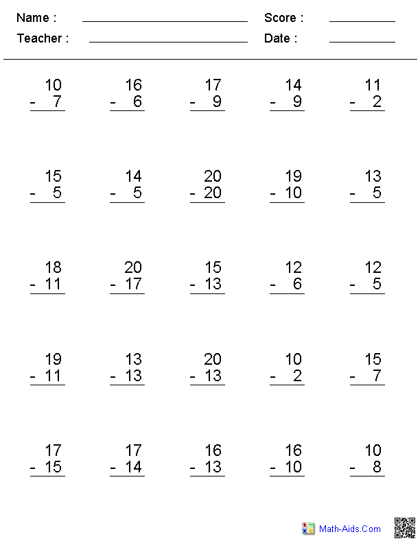 single-digit-addition-and-subtraction-worksheet-suma-y-resta-matematicas-primero-de-primaria