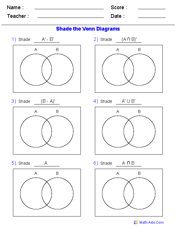4 Sets Venn Diagram Template