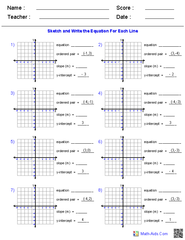 Slope Intercept Form Practice Worksheet Why Is Slope Intercept Form 