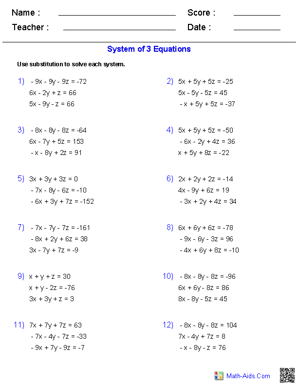 solving-systems-of-equations-by-elimination-worksheet-answers-with-work