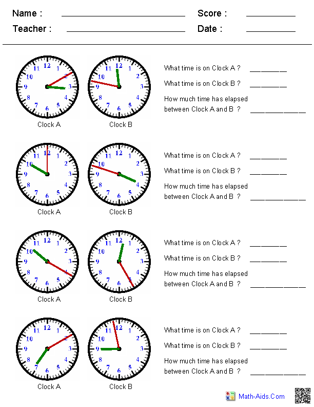 Clock Worksheet Stock Illustrations, Cliparts and Royalty Free Clock  Worksheet Vectors
