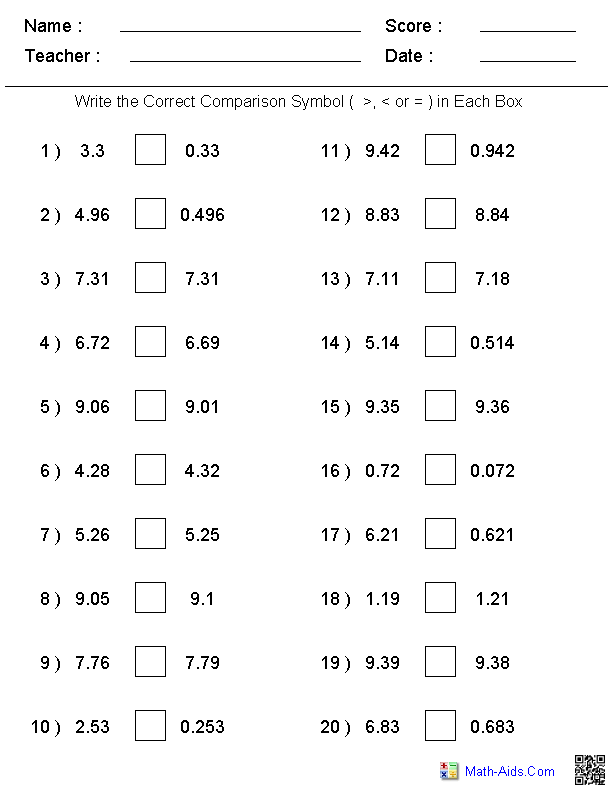 grade 5 math worksheets multiplying decimals in columns k5 learning