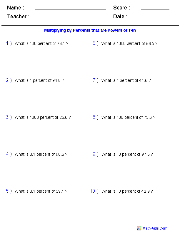 percent worksheets percent worksheets for practice