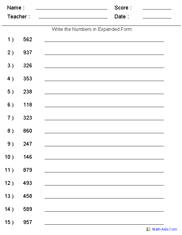 Expanded Form 5th Grade Worksheets The Biggest Contribution Of Expanded Form 5th Grade
