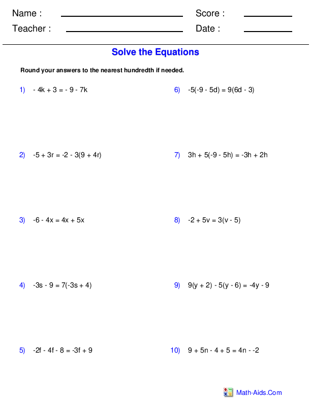 algebraic expressions worksheets for 5th grade