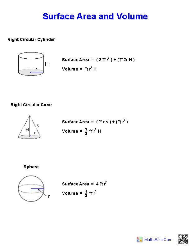 Geometry Worksheets Volume Worksheets